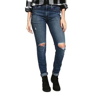 Levi's ocean blue wash  721 high rise skinny distressed jeans size 28